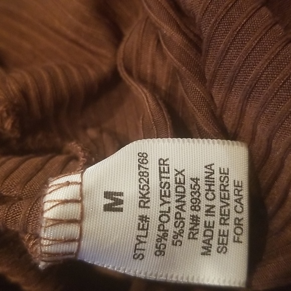 No Comment Brown Ribbed Spaghetti Strap Dress - Picture 10 of 11